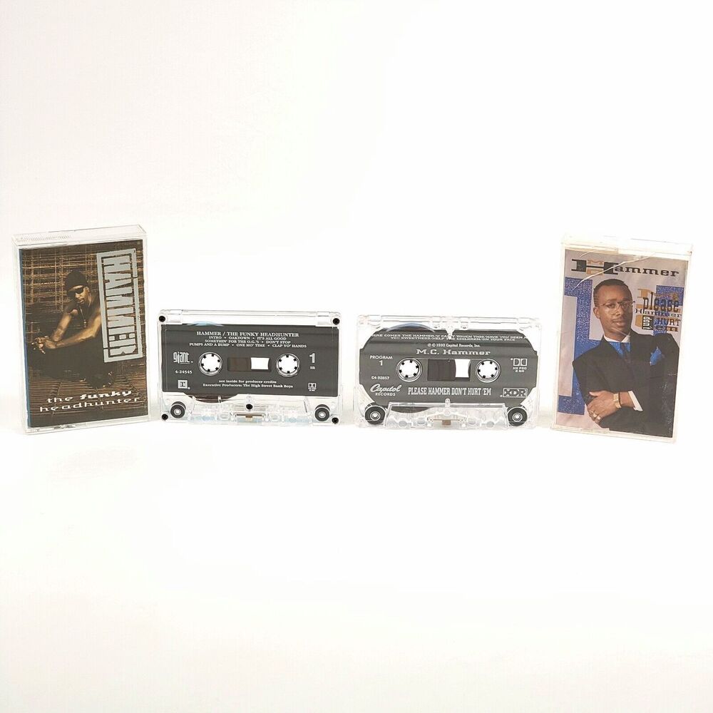 2 MC Hammer Cassettes The Funky Headhunter & Please Hammer Don't Hurt 'Em 4-2454